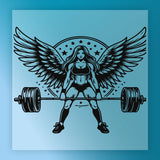 Empowering Angelic Strength Design DTF Transfer - InkMerge Heat Press Design