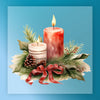 Christmas Candle Watercolor Design - Heat Press Ready - InkMerge DTF Transfer