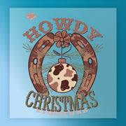 Howdy Christmas Rustic Western Design DTF Transfer - InkMerge Heat Press Design