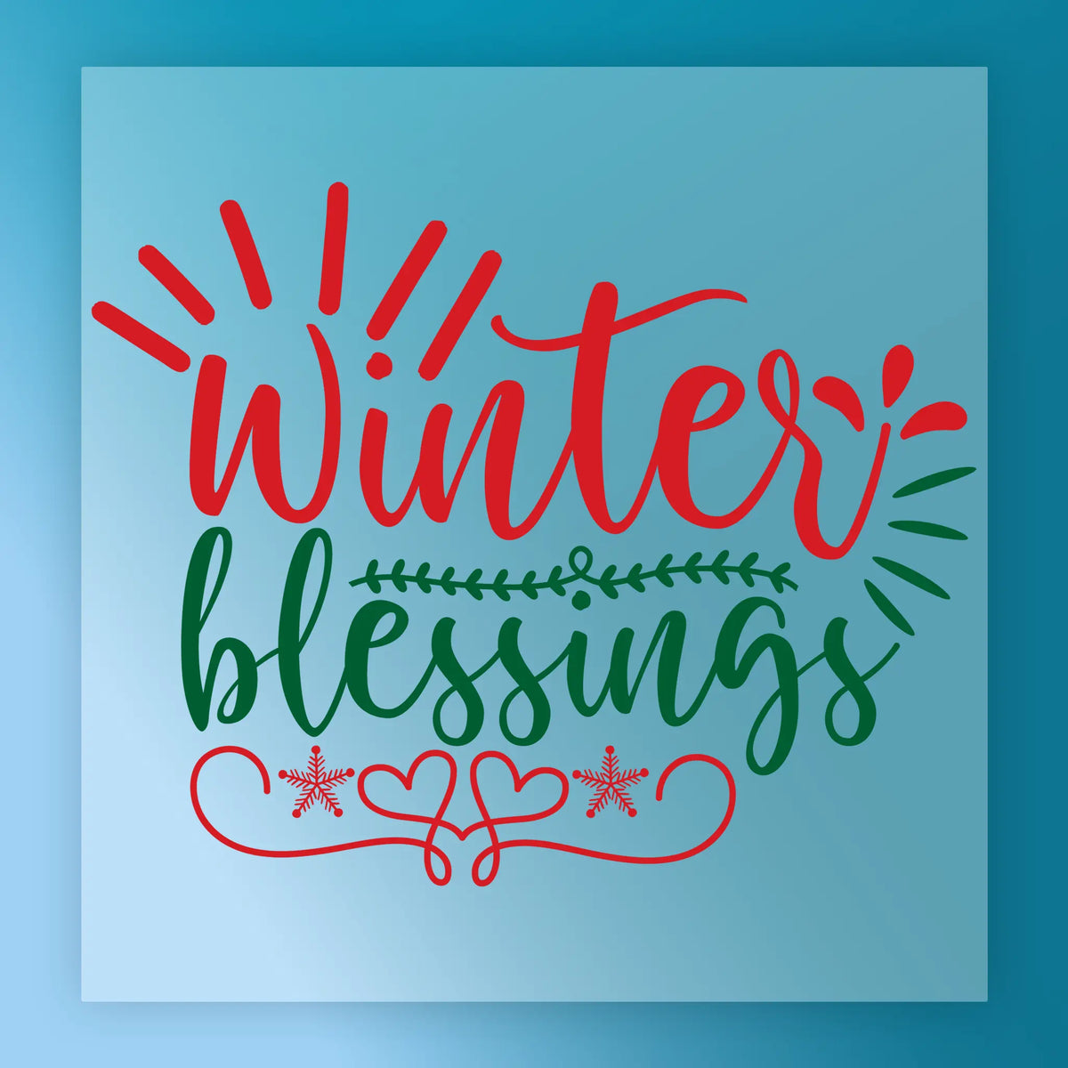 Winter Blessings Festive Design - Heat Press Ready