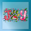 Joy Paw Print Santa Hat Design - Ready to Press - InkMerge DTF Transfer