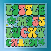 Little Miss Lucky Charm Clover DTF Transfer - InkMerge Heat Press Design