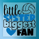 Little Sister Biggest Fan Volleyball Design DTF Transfer - InkMerge Heat Press Design