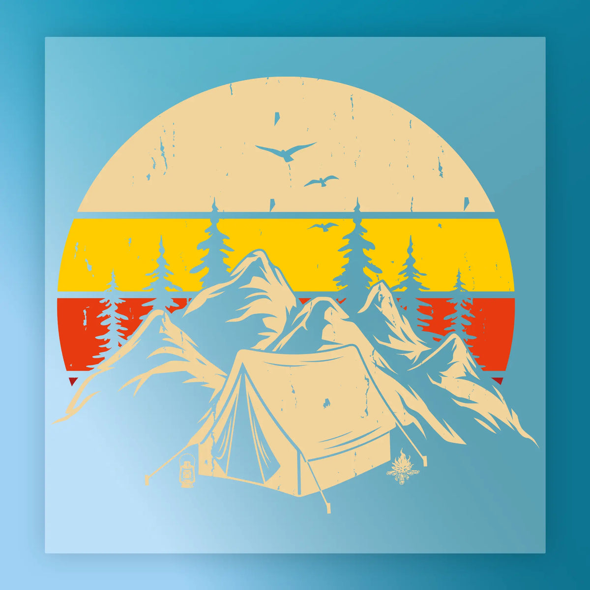 Take a Hike Vintage Mountain - Heat Press Ready