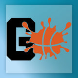 Go Splatter Basketball Design DTF Transfer - InkMerge Heat Press Design