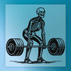 Skeleton Lifting Barbell Design - Ready to Press - InkMerge DTF Transfer