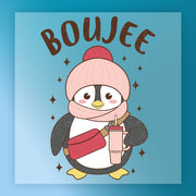 Boujee Penguin Winter Design DTF Transfer - InkMerge Heat Press Design
