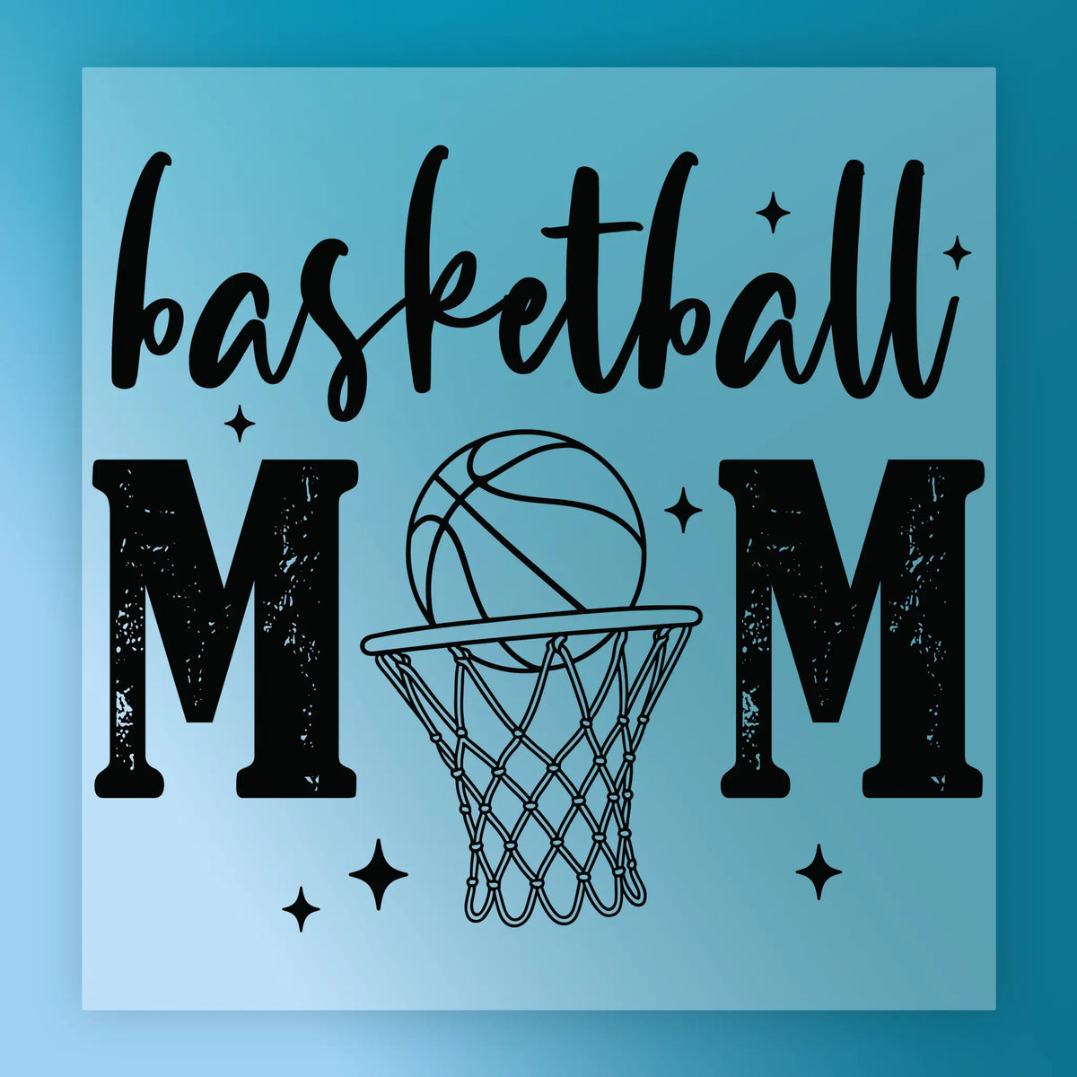 Basketball MOM with Hoop Design