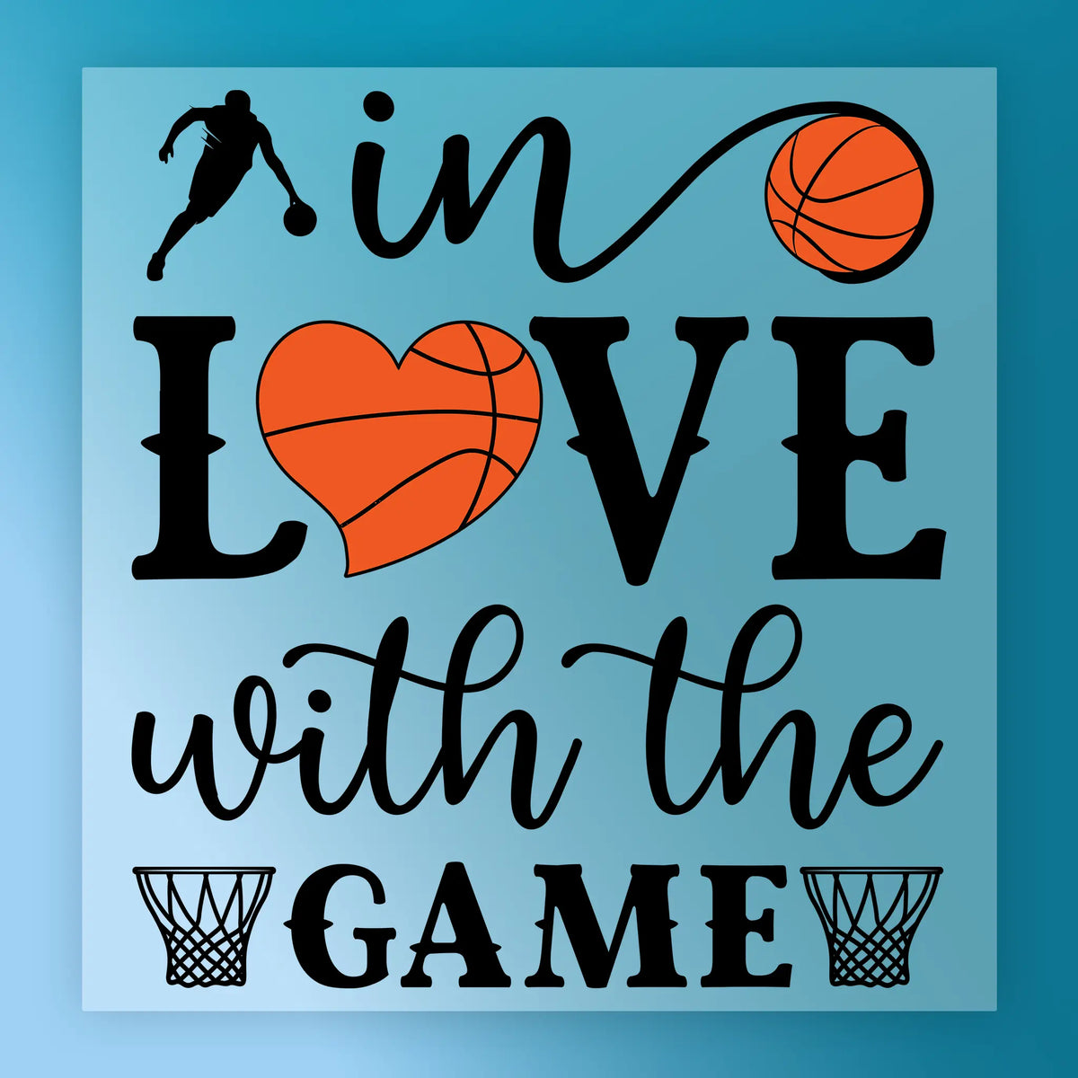 In LOVE With The Basketball Game Shirt Design