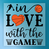 In LOVE With The Basketball Game Shirt Design DTF Transfer - InkMerge Heat Press Design