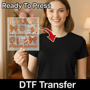 I Teach Love Bravery Design DTF Transfer - InkMerge Heat Press Design