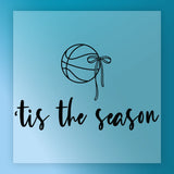 Basketball Bow 'Tis The Season Shirt Design DTF Transfer - InkMerge Heat Press Design