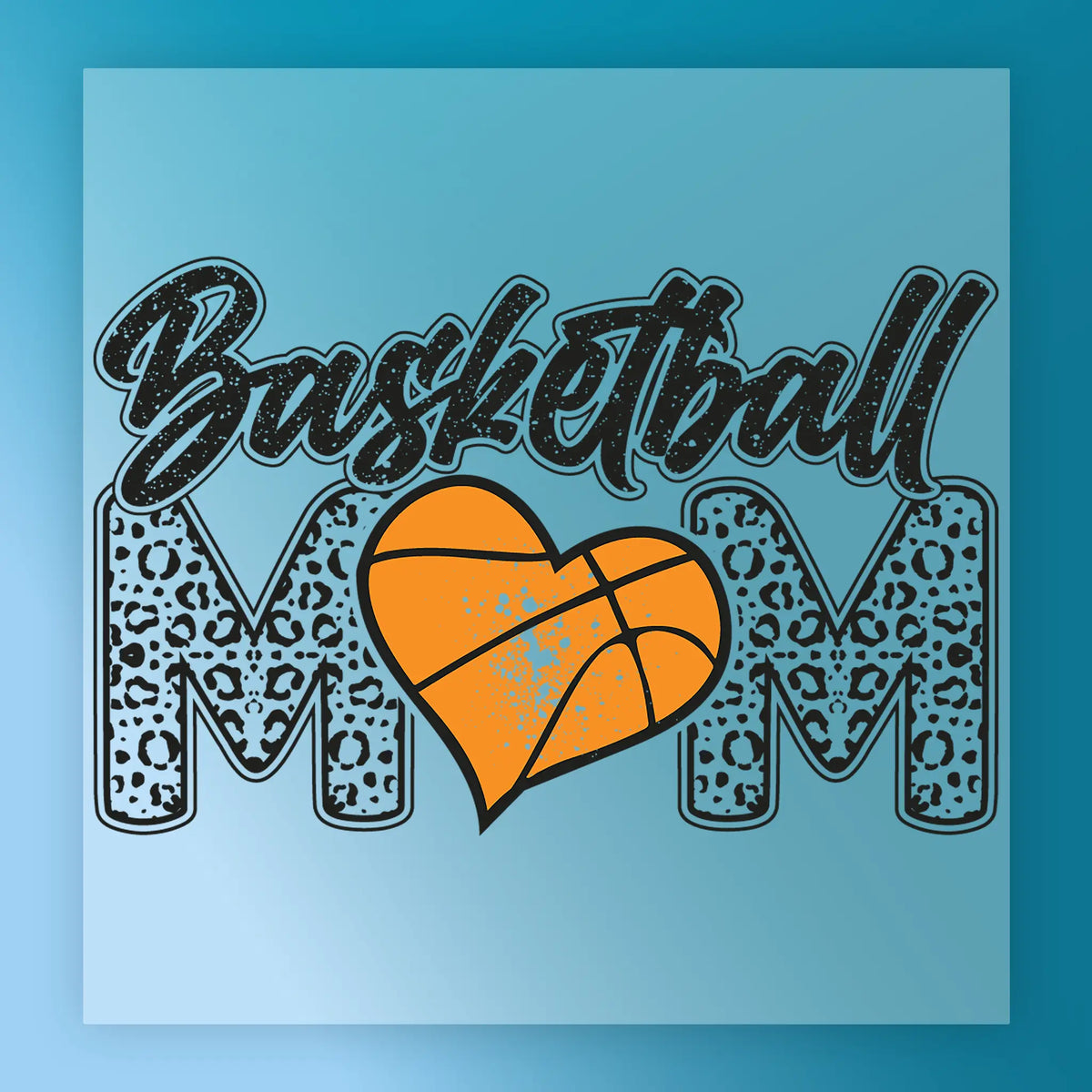 Heart Mom Basketball Design