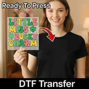 Little Miss Lucky Charm Design DTF Transfer - InkMerge Heat Press Design