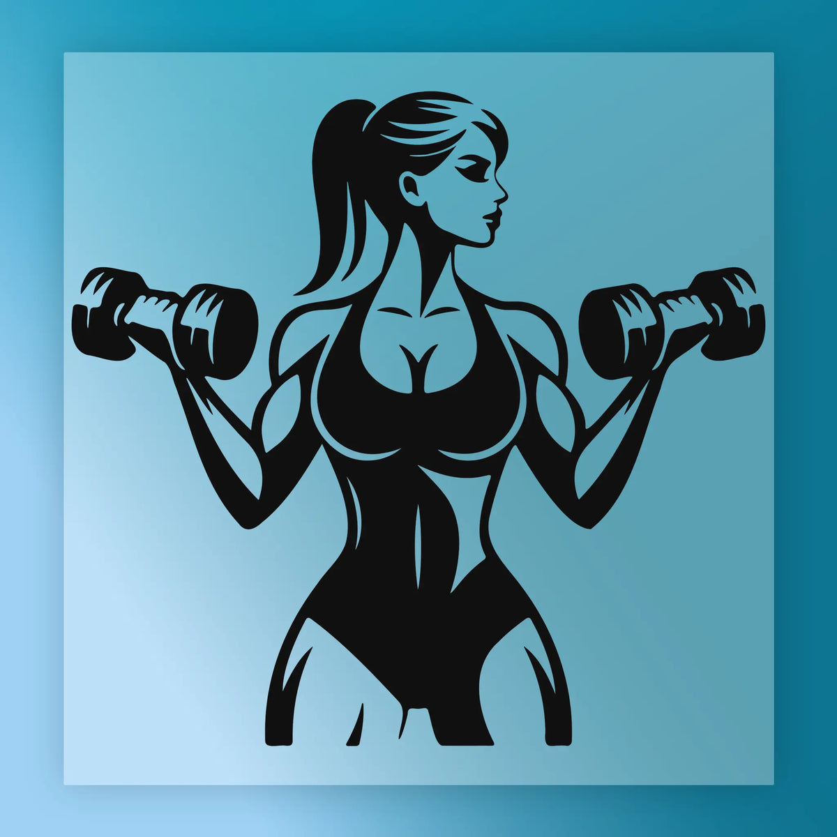 Empowering Strong Woman Fitness Design