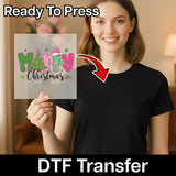 Merry Christmas Pattern Design DTF Transfer - InkMerge Heat Press Design