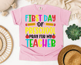 First Day of Preschool Graphic Tee on Comfort Colors 1717 Blossom garment-dyed t-shirt