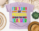 First Day of Preschool Graphic Tee on Comfort Colors 1717 Orchid garment-dyed t-shirt