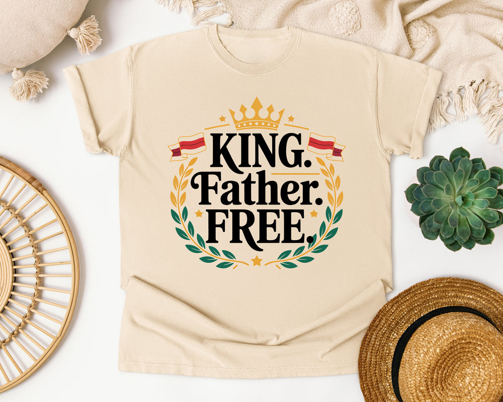 King Father Free graphic tee in Ivory Comfort Colors 1717