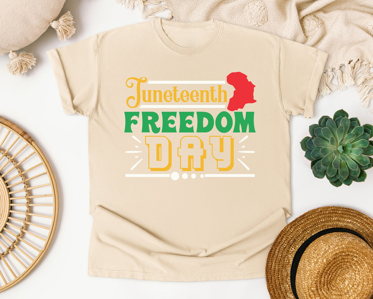 Juneteenth Freedom Day Africa Map Comfort Colors Shirt