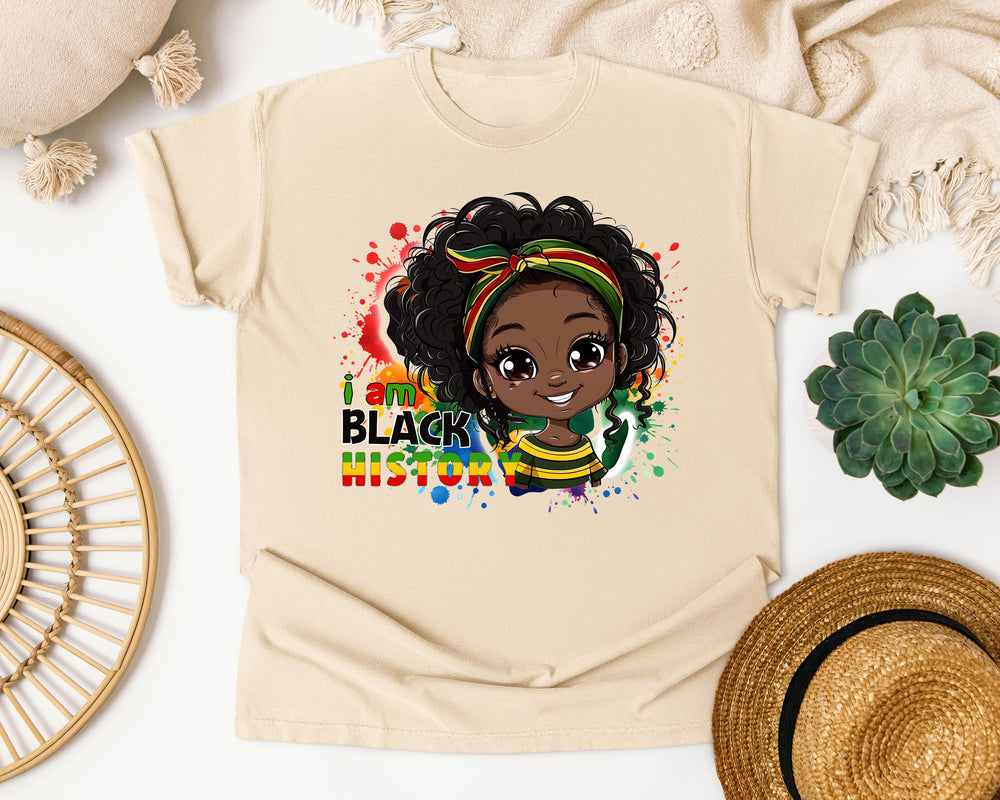 I Am Black History graphic tee in Ivory Comfort Colors 1717