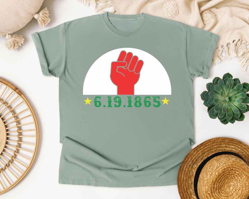 Freedom Fist 1865 graphic tee in Bay Comfort Colors 1717