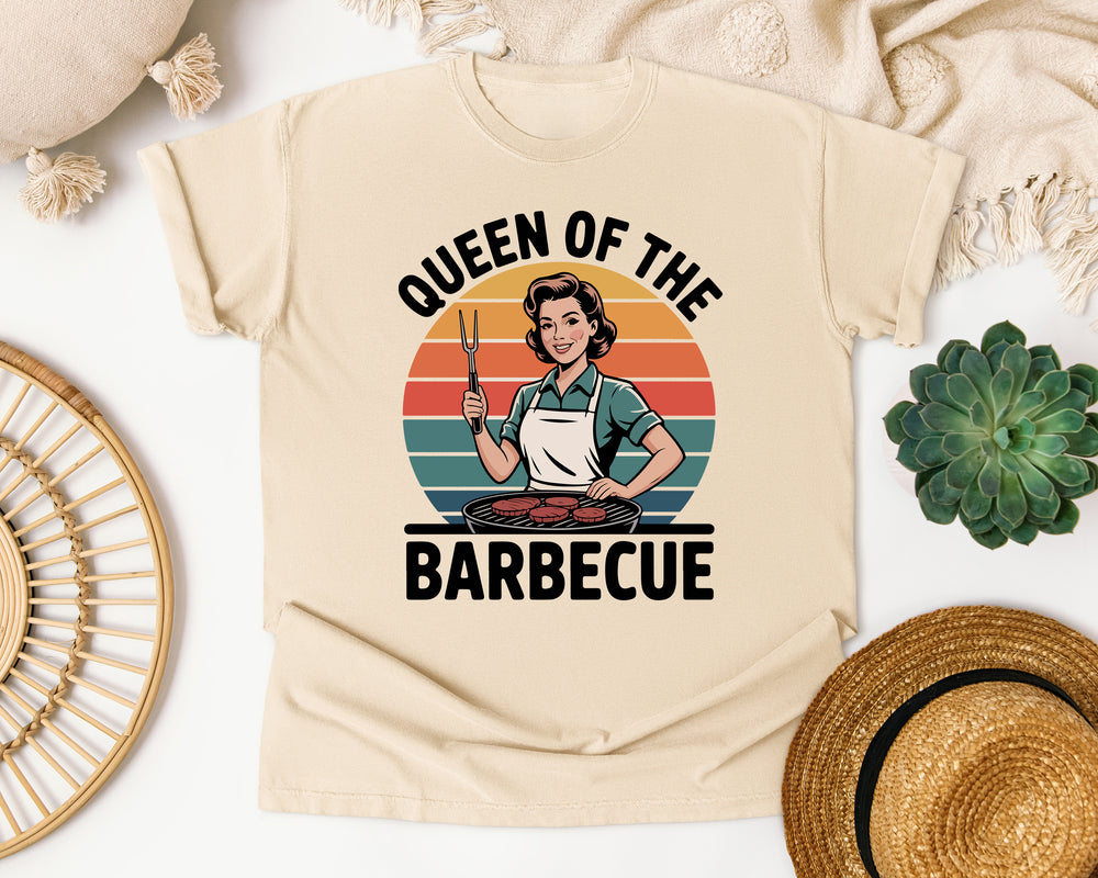 Queen Of The Barbecue graphic tee in Ivory Comfort Colors 1717
