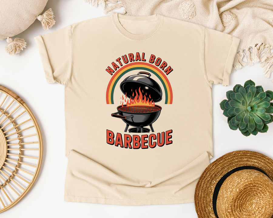Natural Born Barbecue graphic tee in Ivory Comfort Colors 1717