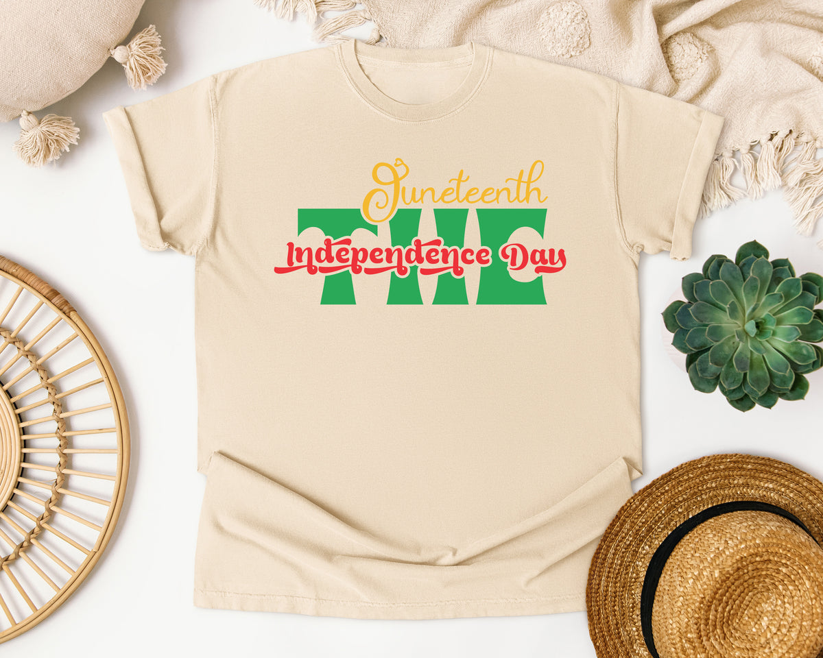 Juneteenth Independence Day Stacked Comfort Colors Shirt