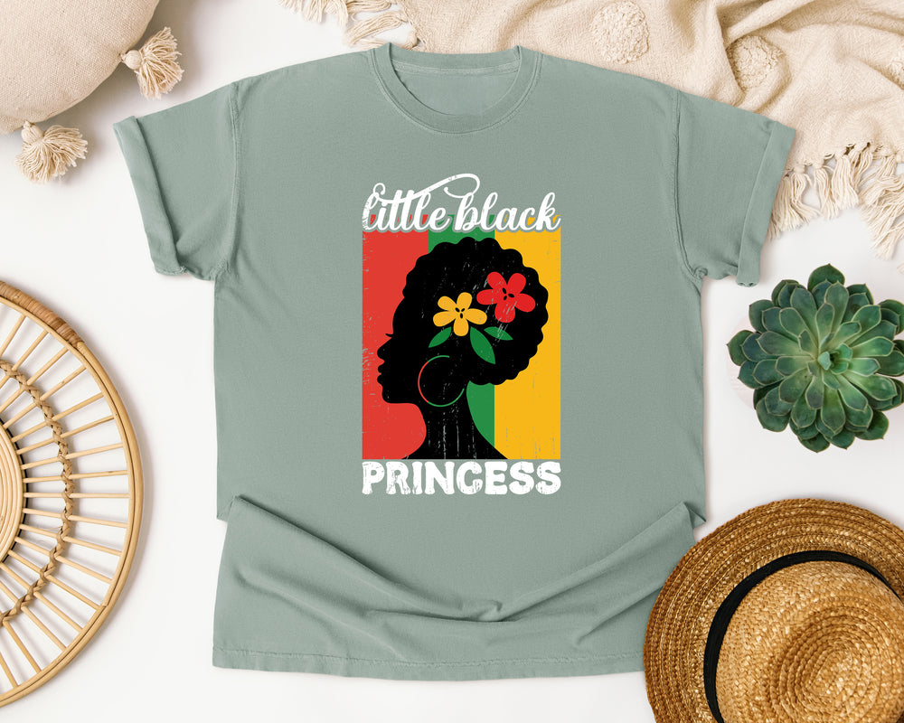 Little Black Princess graphic tee in Bay Comfort Colors 1717