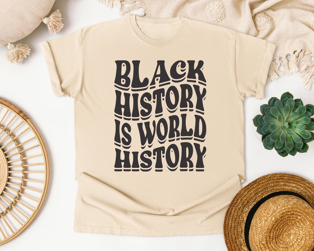 Black History Worldwide graphic tee in Ivory Comfort Colors 1717