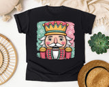 Pink Nutcracker Portrait graphic tee in Black Comfort Colors 1717