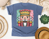 Pink Nutcracker Portrait graphic tee in Blue Jean Comfort Colors 1717