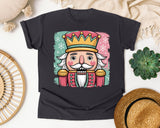 Pink Nutcracker Portrait graphic tee in Graphite Comfort Colors 1717