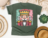 Pink Nutcracker Portrait graphic tee in Moss Comfort Colors 1717