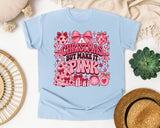 Christmas But Make It Pink graphic tee in Chambray Comfort Colors 1717
