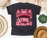 Christmas But Make It Pink graphic tee in Graphite Comfort Colors 1717
