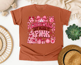 Christmas But Make It Pink graphic tee in Yam Comfort Colors 1717