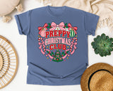 Preppy Christmas Club graphic tee in Blue Jean Comfort Colors 1717