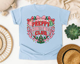 Preppy Christmas Club graphic tee in Chambray Comfort Colors 1717