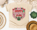Preppy Christmas Club graphic tee in Ivory Comfort Colors 1717