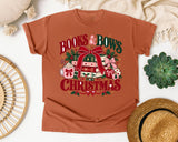 Books and Bows for Christmas graphic tee in Yam Comfort Colors 1717