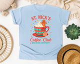 St. Nick's Coffee Club graphic tee in Chambray Comfort Colors 1717