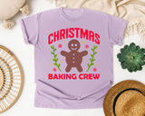 Christmas Baking Crew graphic tee in Orchid Comfort Colors 1717