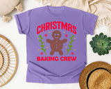 Christmas Baking Crew graphic tee in Violet Comfort Colors 1717