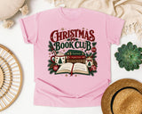 Christmas Book Club 2026 graphic tee in Blossom Comfort Colors 1717