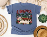 Christmas Book Club 2026 graphic tee in Blue Jean Comfort Colors 1717