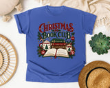 Christmas Book Club 2026 graphic tee in Flo Blue Comfort Colors 1717
