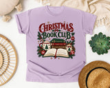Christmas Book Club 2026 graphic tee in Orchid Comfort Colors 1717