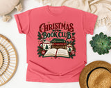 Christmas Book Club 2026 graphic tee in Watermelon Comfort Colors 1717